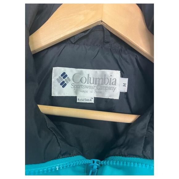 VTG Columbia Pullover Jacket Mens Medium Nylon Windbreaker Radial Sleeve 90s - Picture 6 of 16
